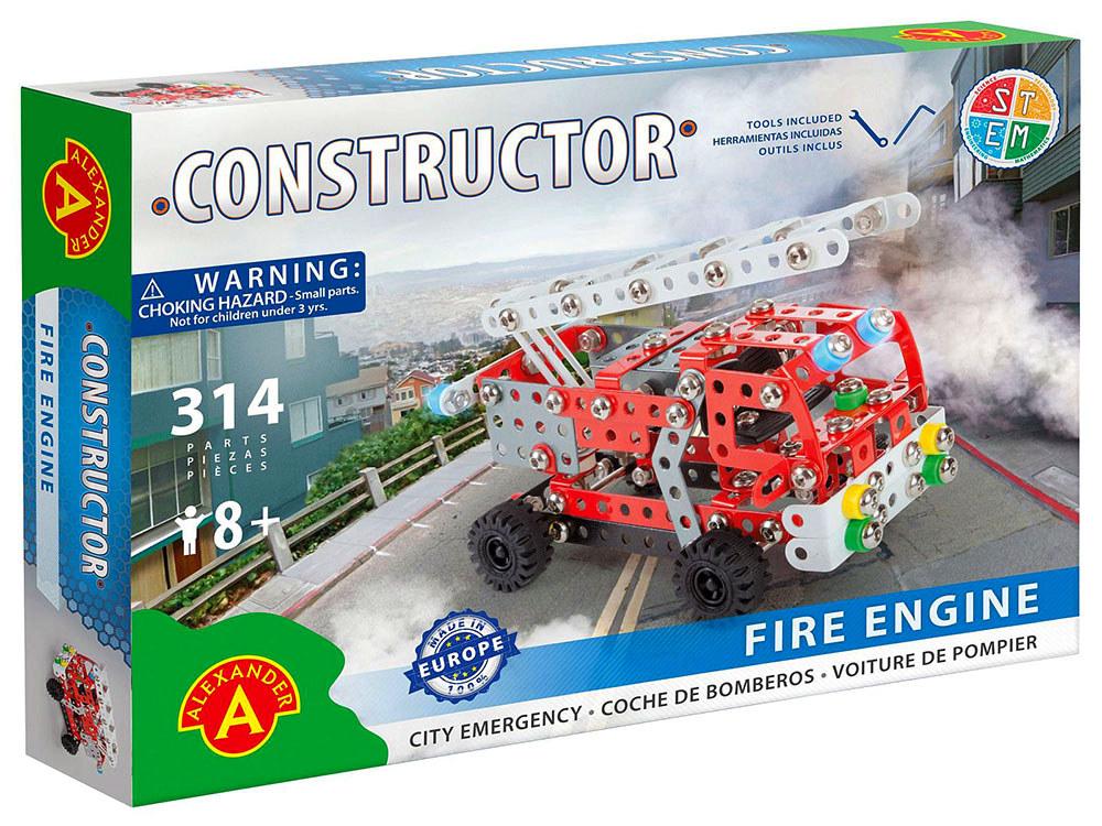 Alexander Toys Constructor: Fire Engine City Emergency Model Toy, 314 Piece, 5906018016567