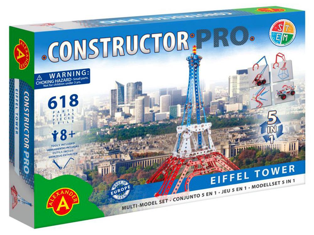Alexander Toys Constructor: Eiffel Tower Model Toy, 618 Piece, 5906018019070
