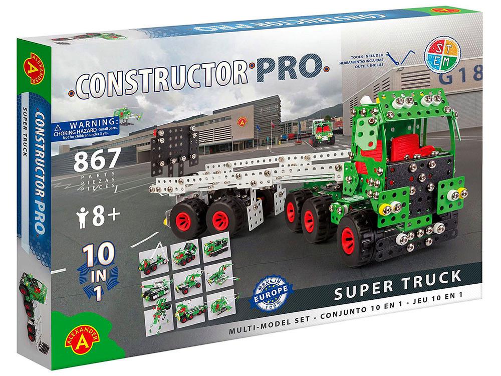 Alexander Toys Constructor: Super Truck 10-in-1 Model Toy, 867 Piece, 5906018019148