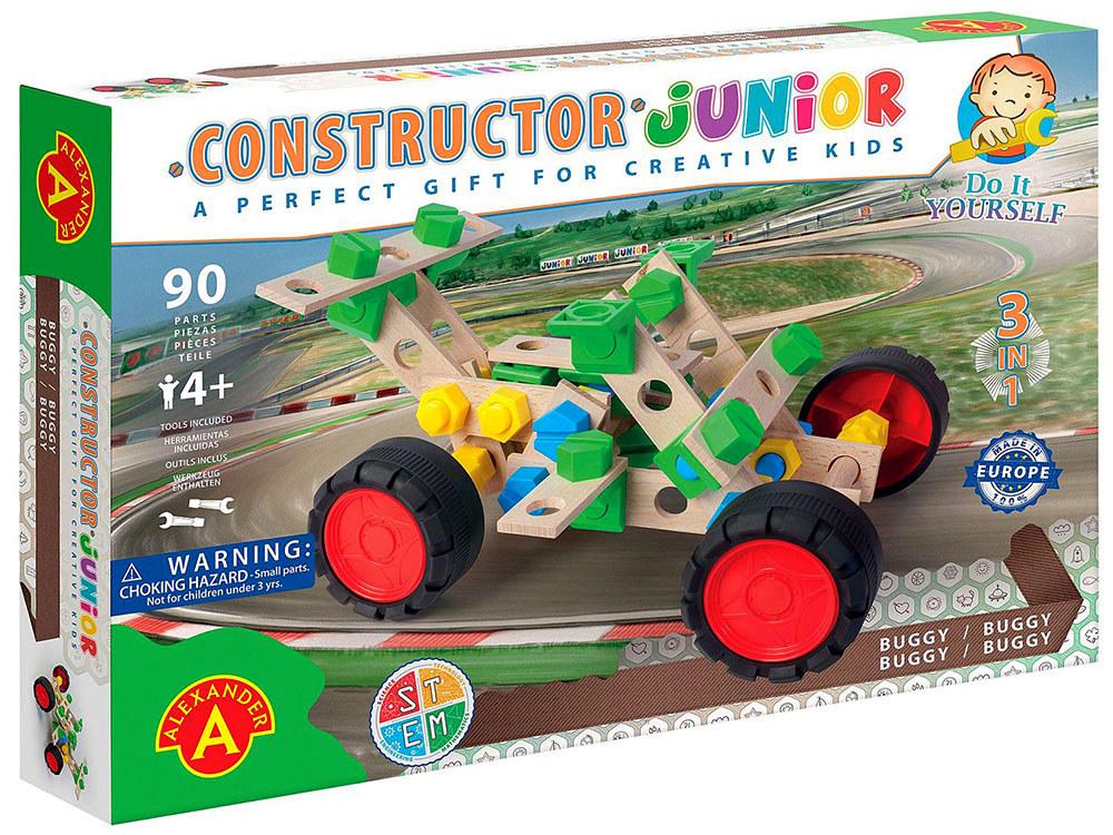 Alexander Toys Constructor: Junior Buggy 3-in-1 Model Toy, 90 Piece, 5906018021561