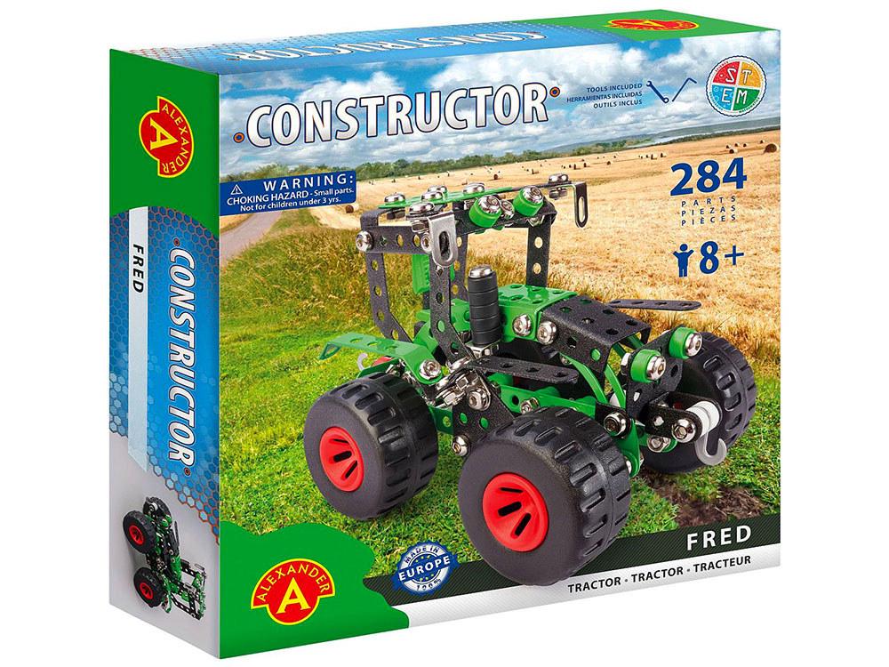 Alexander Toys Constructor: Fred Tractor Model Toy, 284 Piece, 5906018021684