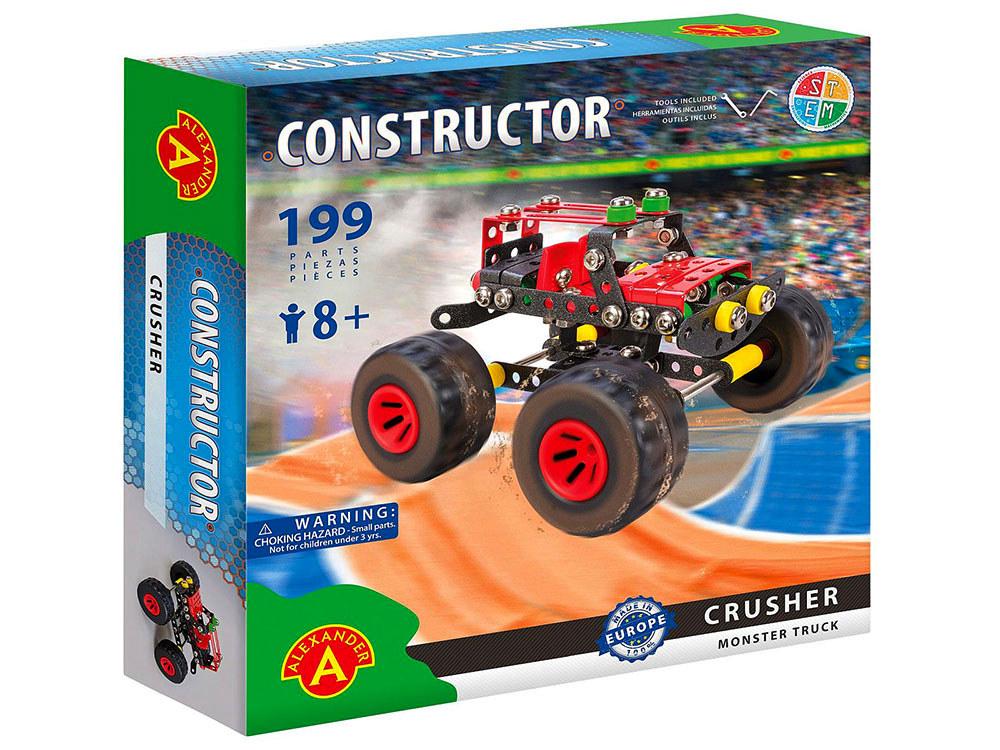 Alexander Toys Constructor: Crusher Monster Truck Model Toy, 199 Piece, 5906018021790