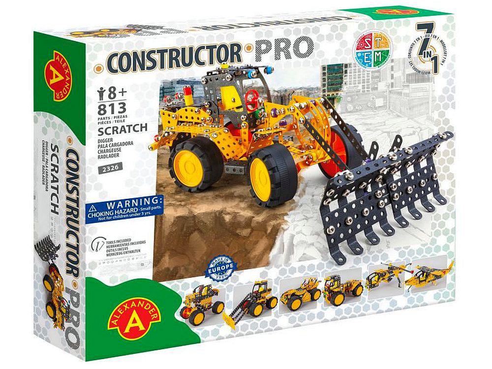 Alexander Toys Constructor: Scratch Digger 7-in-1 Model Toy, 813 Piece, 5906018023268