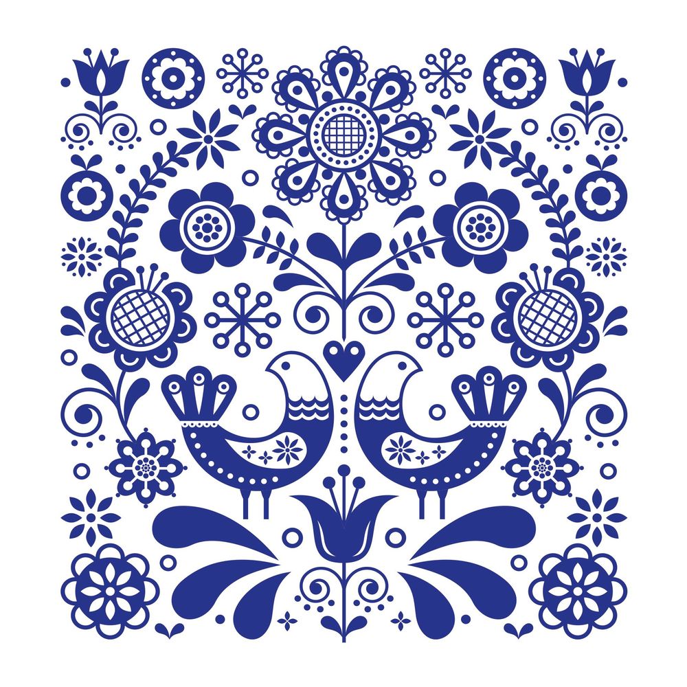 PAW Everyday Lunch Napkin (Folk Stamp) - 33x33 cm by PAW - ISBN: 5906360627596