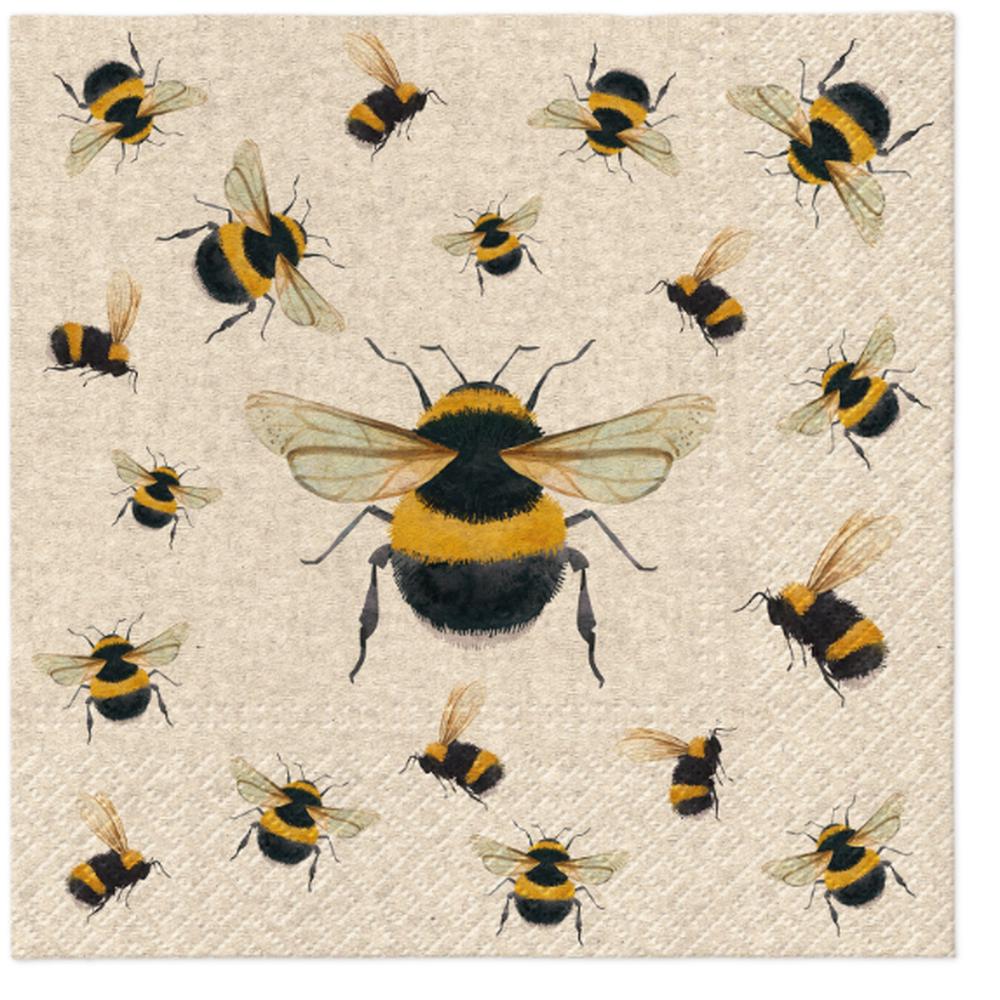 PAW Lunch Napkin (We Care Dancing Bees), Pack of 20 - 33x33cm by PAW - ISBN: 5906360649369