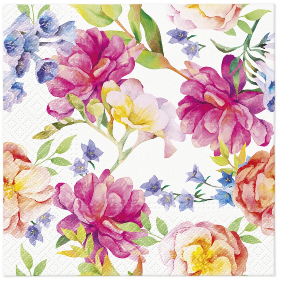PAW Lunch Napkin (Orchid With Peony), Pack of 20 - 33x33cm by PAW - ISBN: 5906360826906