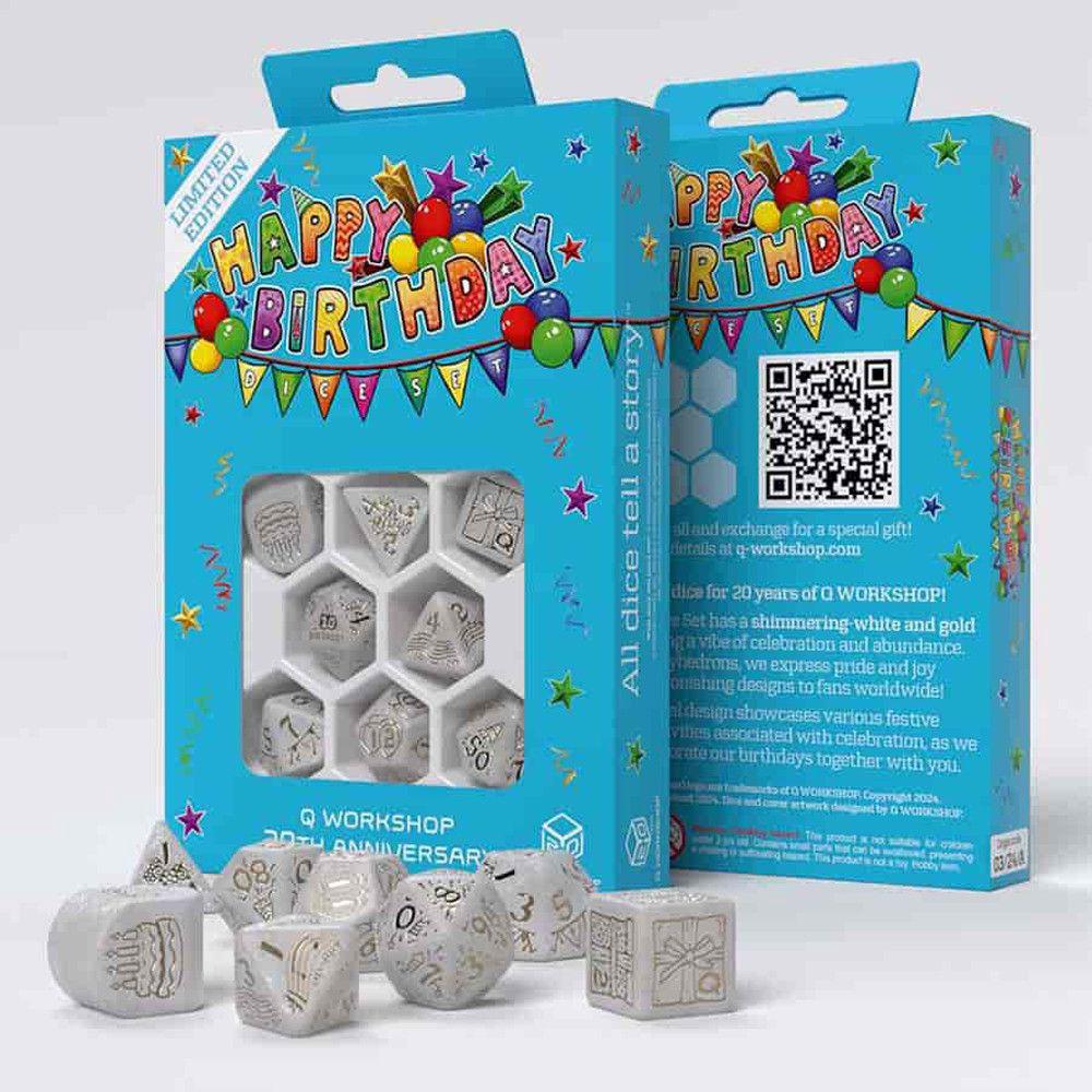 Q Workshop - 20 Year - Happy Birthday - Dice, Set 7, 5907699497270