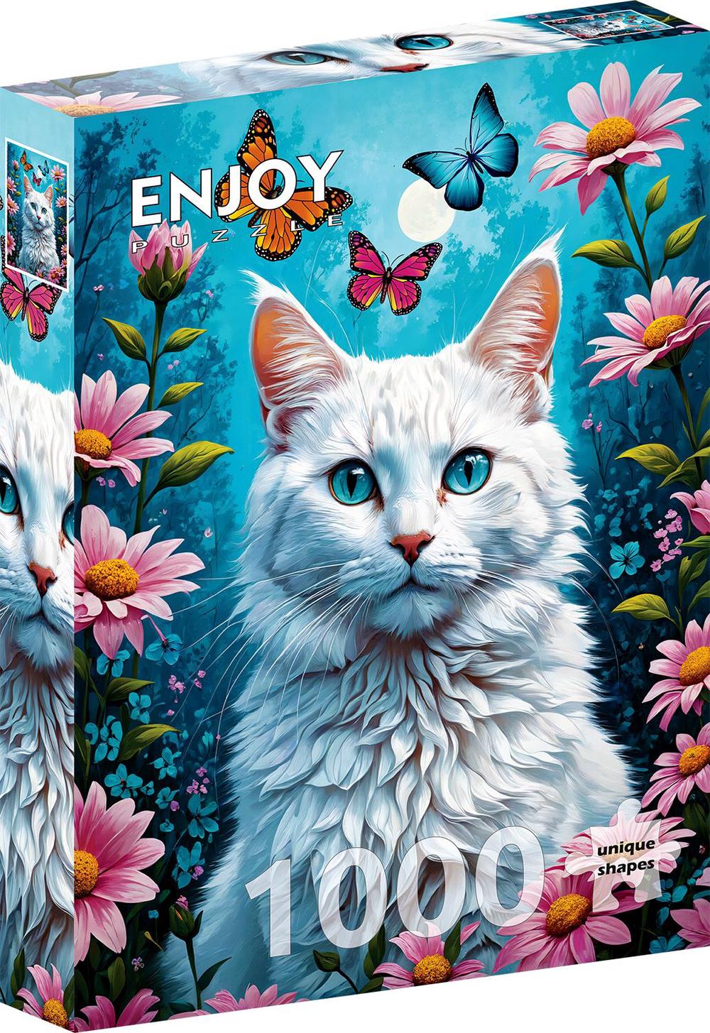 Enjoy Puzzle White Cat Jigsaw Puzzle, 1000 Pieces by Enjoy Puzzle - ISBN: 5949194021406