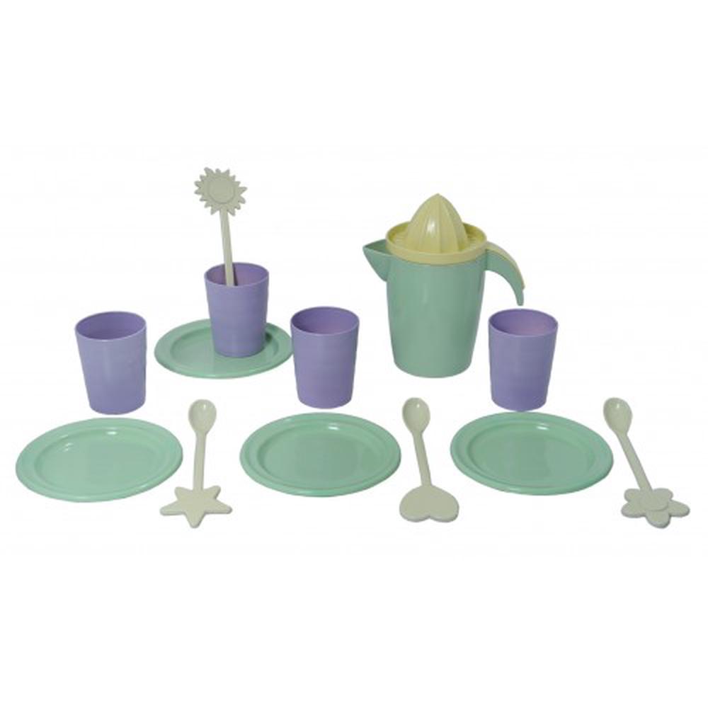 Plasto I'm Green BioPlastic Doll Dinner Set for 4, 14 Piece, 6410310229901