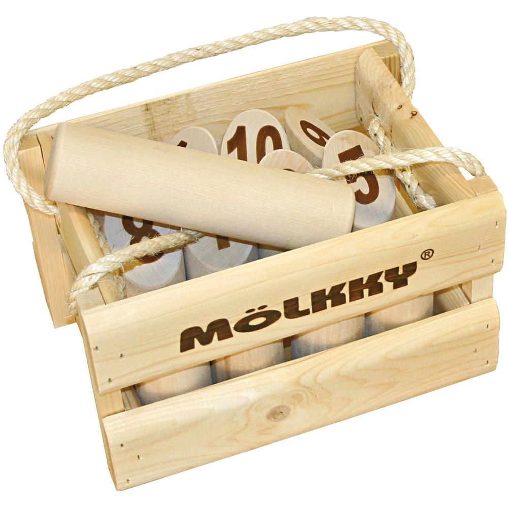 Wooden Molkky Garden Game in Crate, 6416739402680