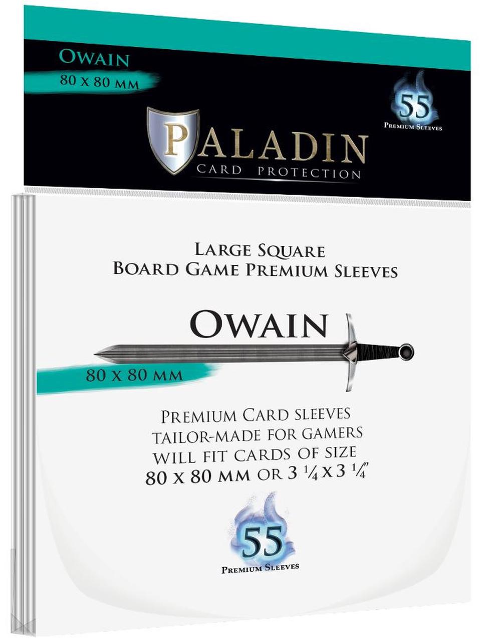Premium Owain Clear Sleeves, 100 Sleeves - 80x80mm, 6425453000560
