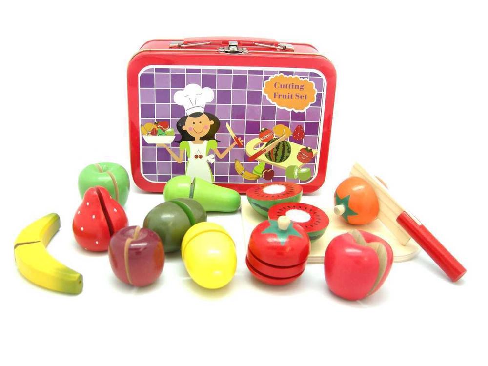 Kaper Kidz Wooden Carry Case Set Fruit