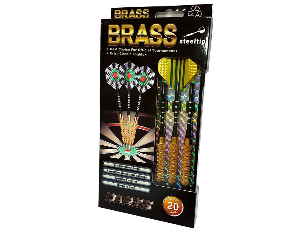 Jedko Brass Steel Tip Darts, Pack of 3 - 20g, 6920183700150