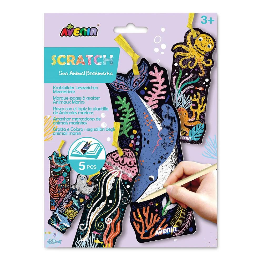 Avenir Scratch Sea Animal Bookmarks, 6920773319052