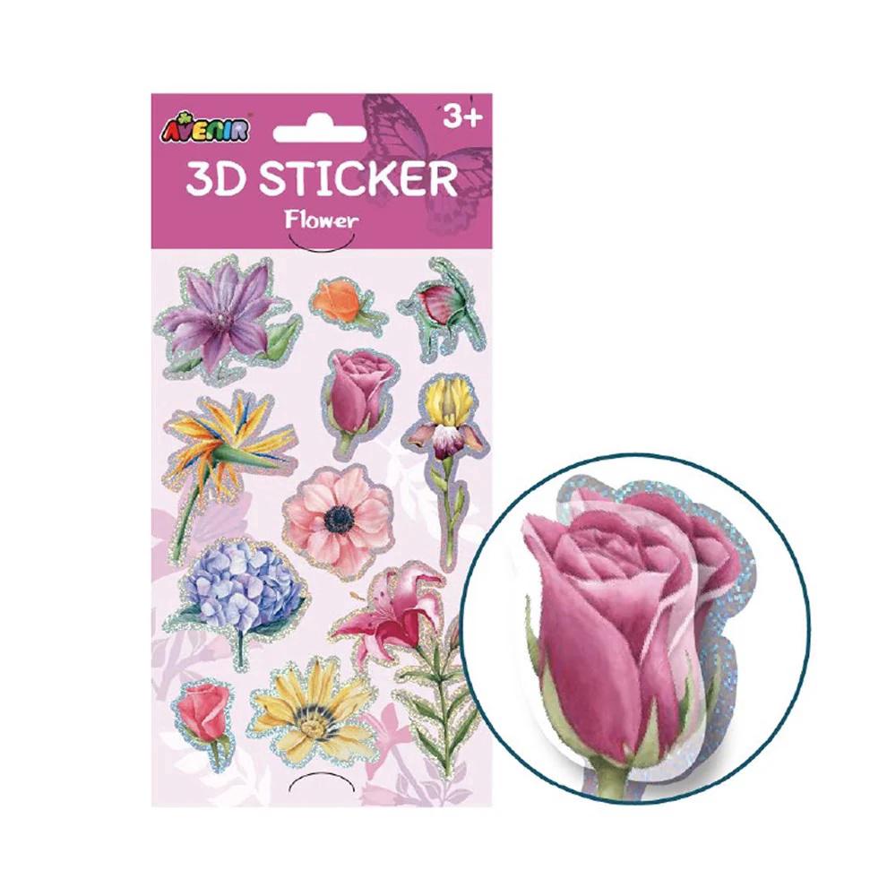 3D Stickers, 10 Pack (Flower), 6920773320850