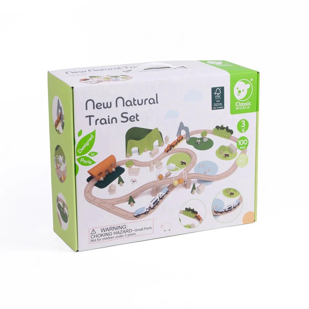 Classic World New Natural Train Set by Classic World - ISBN: 6927049056178