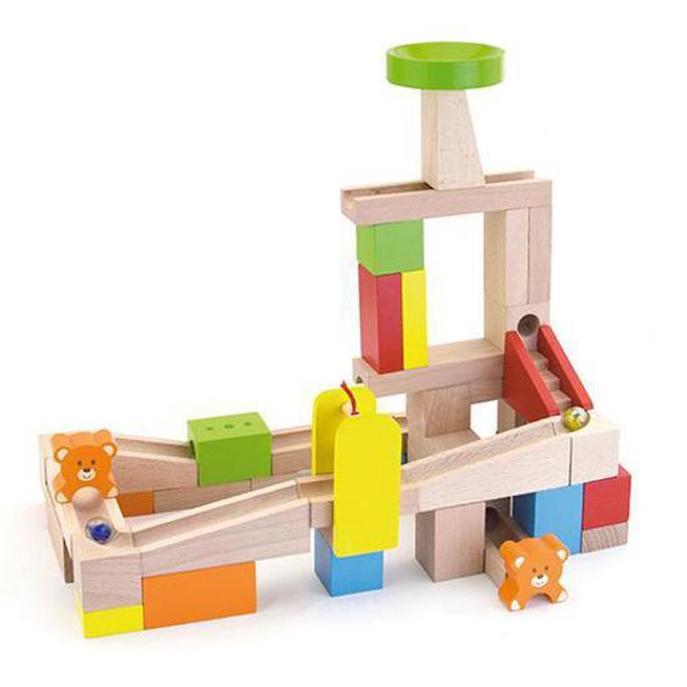 Viga Wooden Marble Run, 49 Piece, 6934510516192