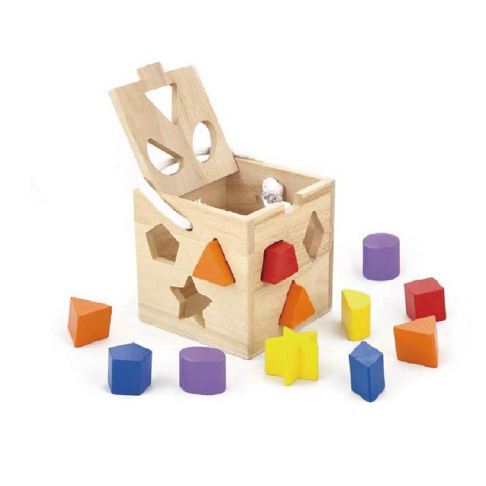 Wooden Shape Sorting Cube, 6934510536596