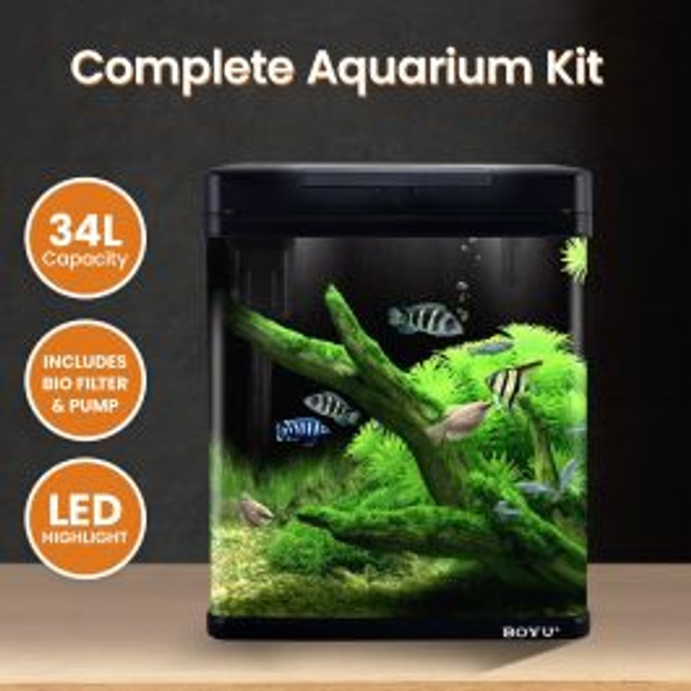 Boyu Curved Glass Aquarium Kit with LED Light & Bio Filter System - 34 Litre by Boyu - ISBN: 6941855203960