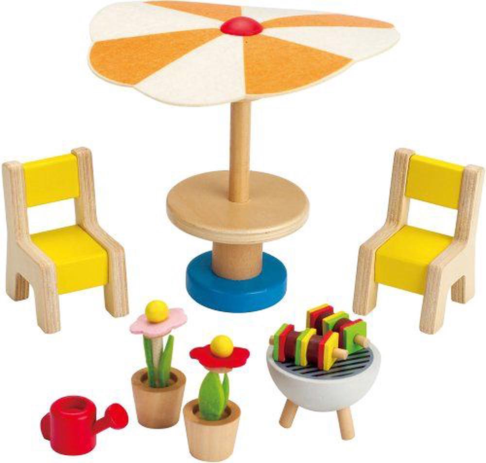 Hape All Seasons Wooden Dollhouse Furniture Patio Set Buy online at The Nile