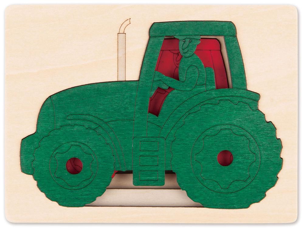 Hape Luck Five Tractors Jigsaw Puzzle, 5 Piece Buy online at