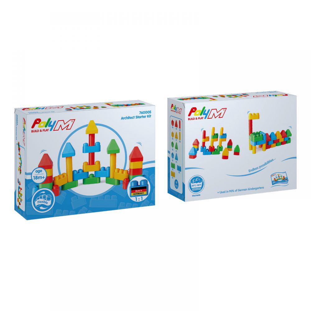 Poly M Architect Starter Kit Building Blocks, 30 Piece Buy online at