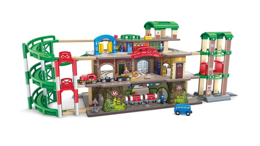 Hape Multi-Level Railway City Set by Hape - ISBN: 6943478053403