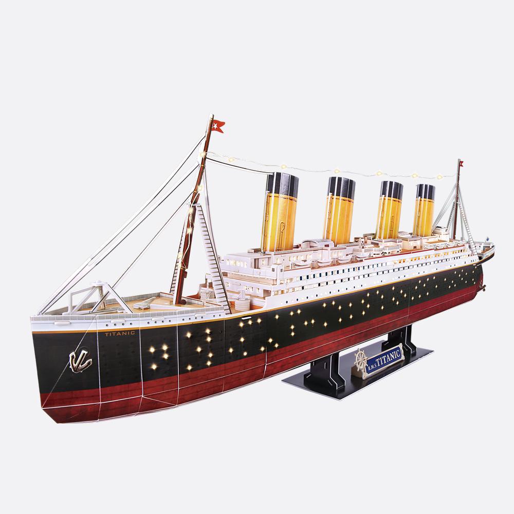 Cubic Fun Titanic Large 3D Puzzle with LED Lights, 6944588205218