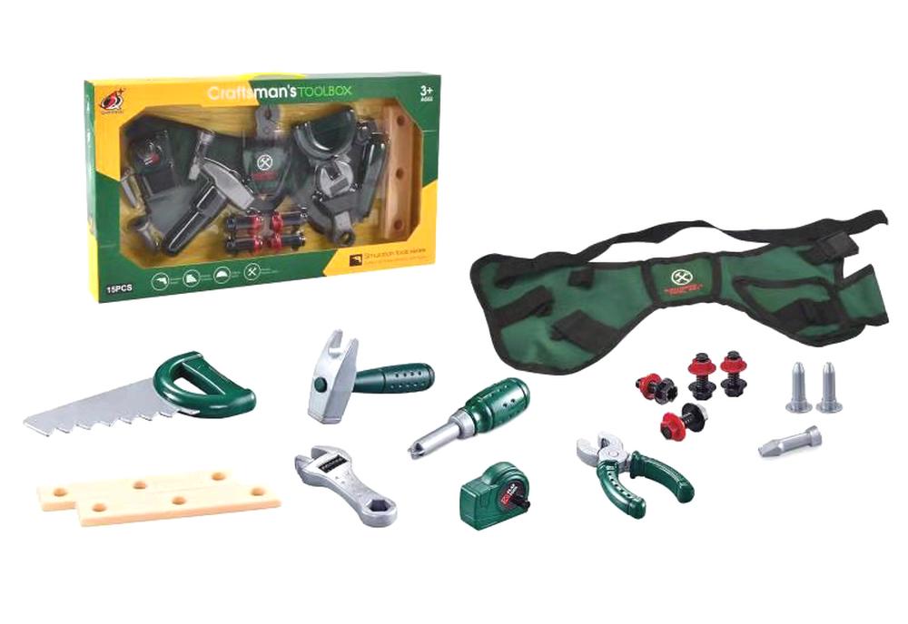 Qi Jun Toys Craftsman - Tool Belt Set, 19 Piece, 6973370340516