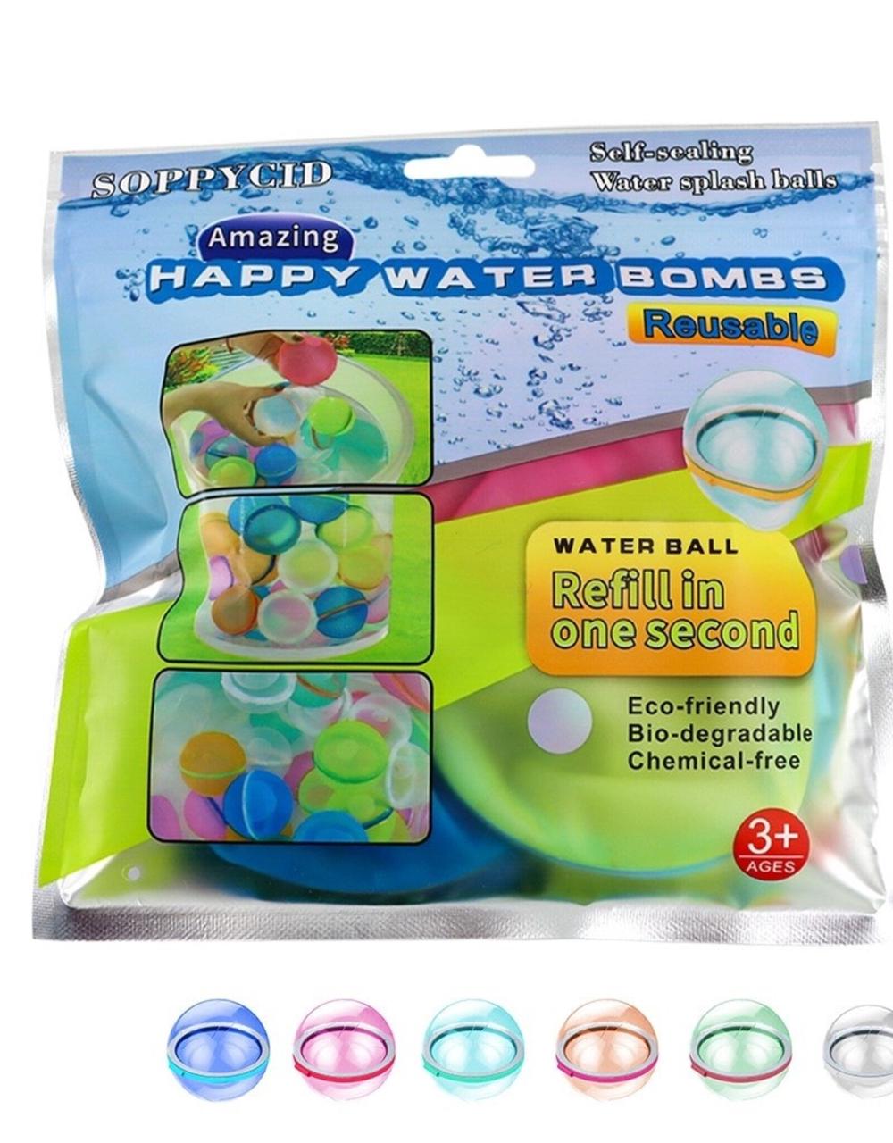 Re-usable Water Bombs, 12 Pack, 6973370340998