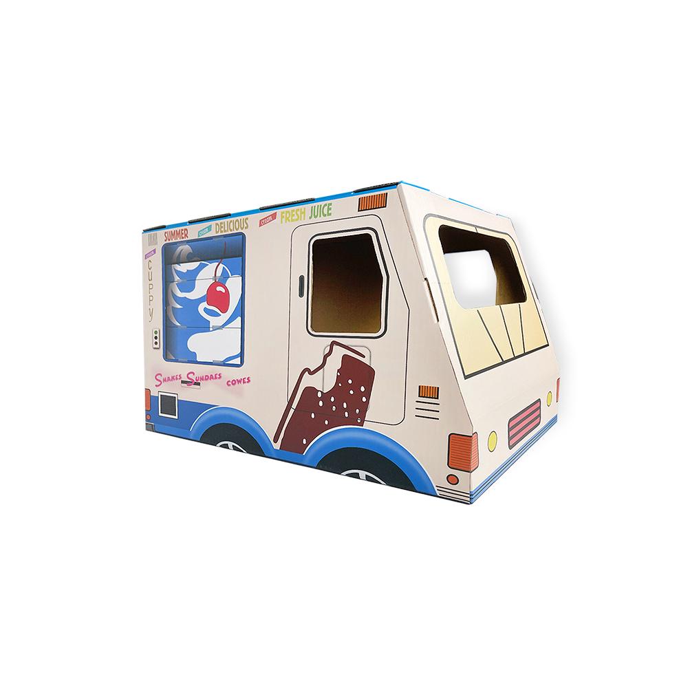 Ice Cream Van Cat Scratcher (Blue) - 38x39x37cm, 6973718260247