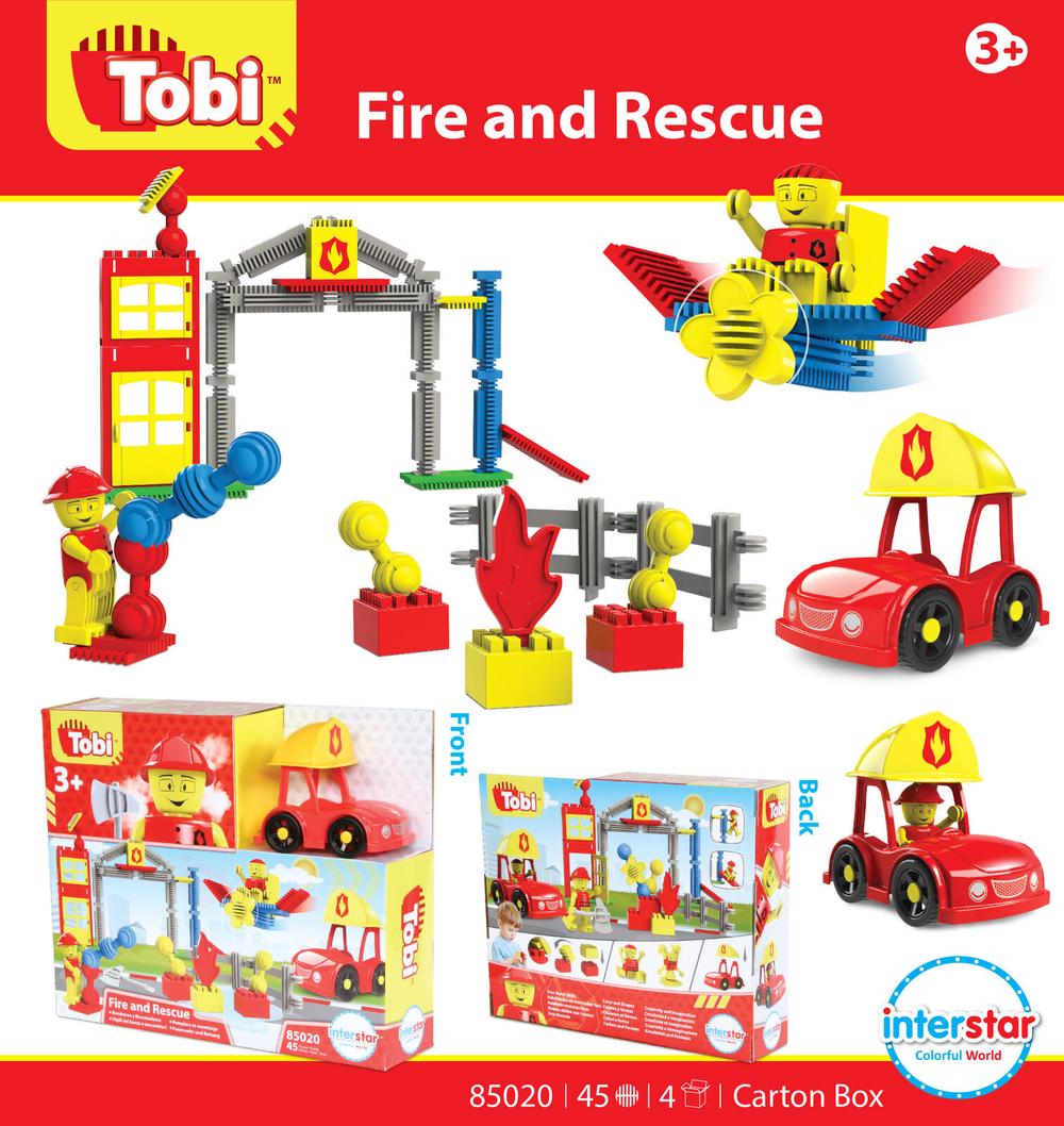 Interstar Construction Tobi Fire Station, 150pcs, 7290015987110