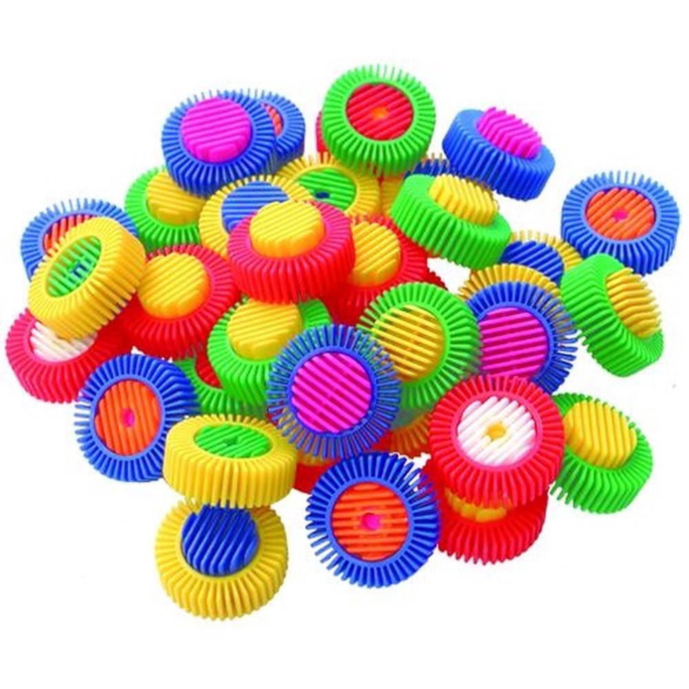 Interstar Construction Small Coloured Wheels, 36pcs, 7290015987493