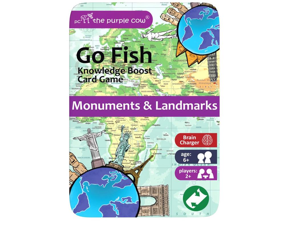 The Purple Cow Go Fish Monuments And Landmarks Card Game, 7290016026498