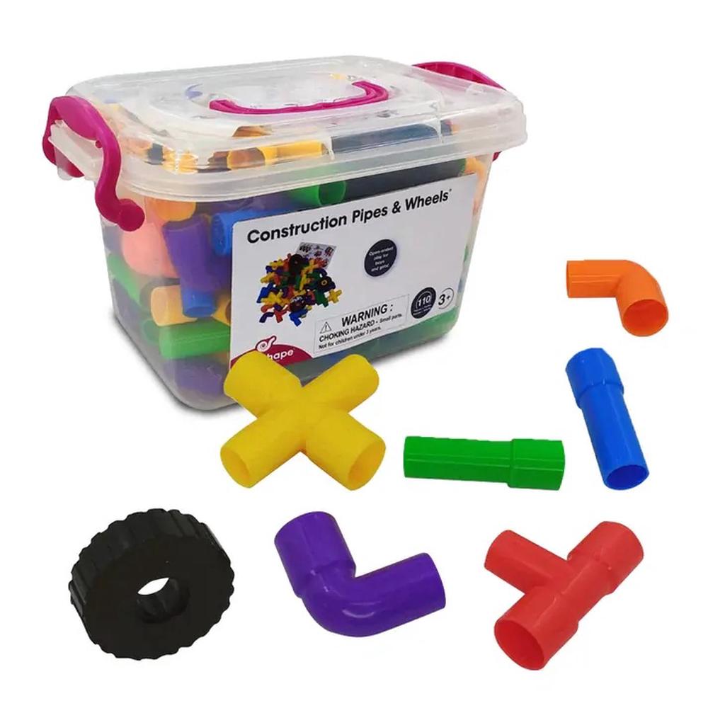 Edushape Construction Pipes & Wheels, 7290019803423