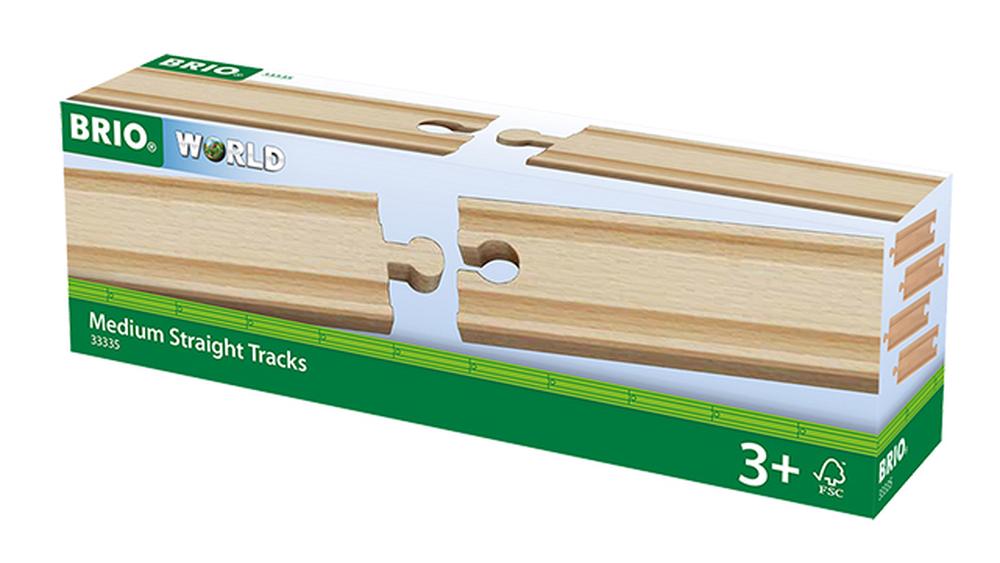 Medium Straight Tracks, 4 Pieces, 7312350333350
