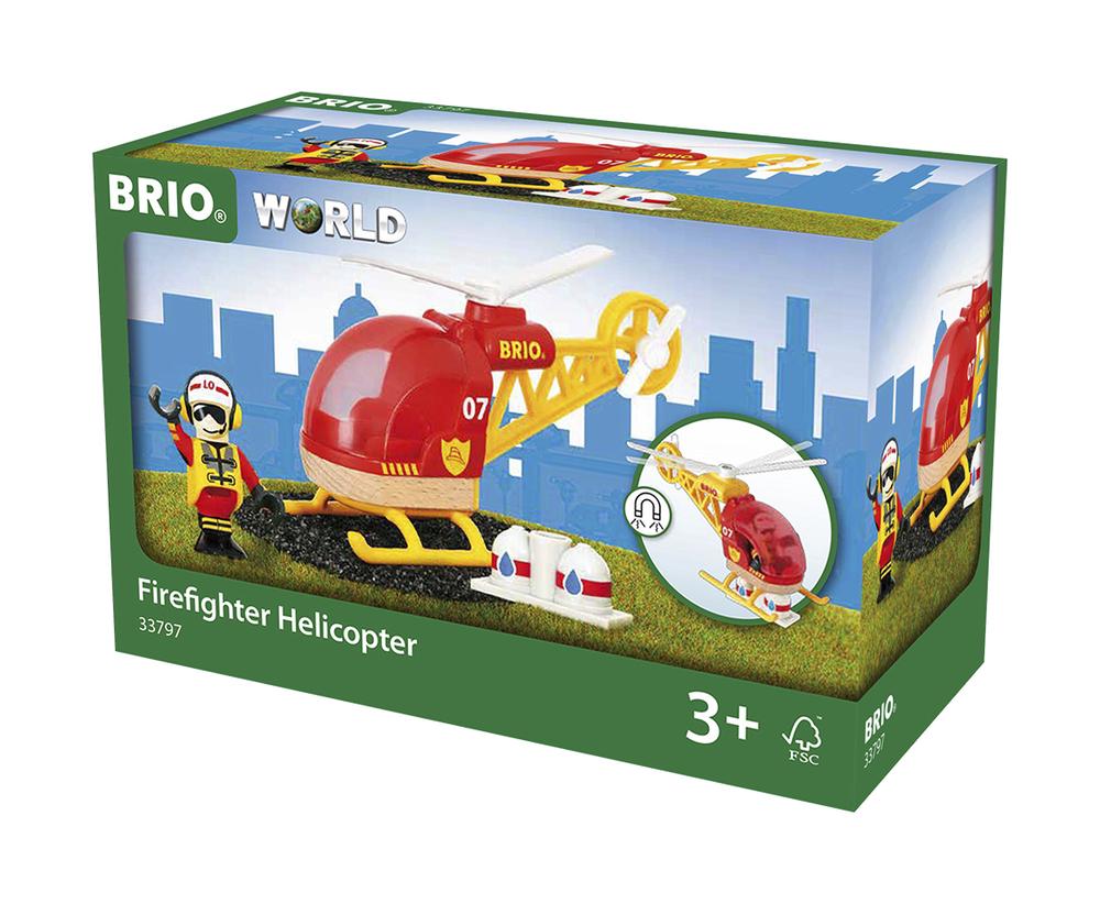 BRIO Firefighter Helicopter, 3 Pieces, 7312350337976