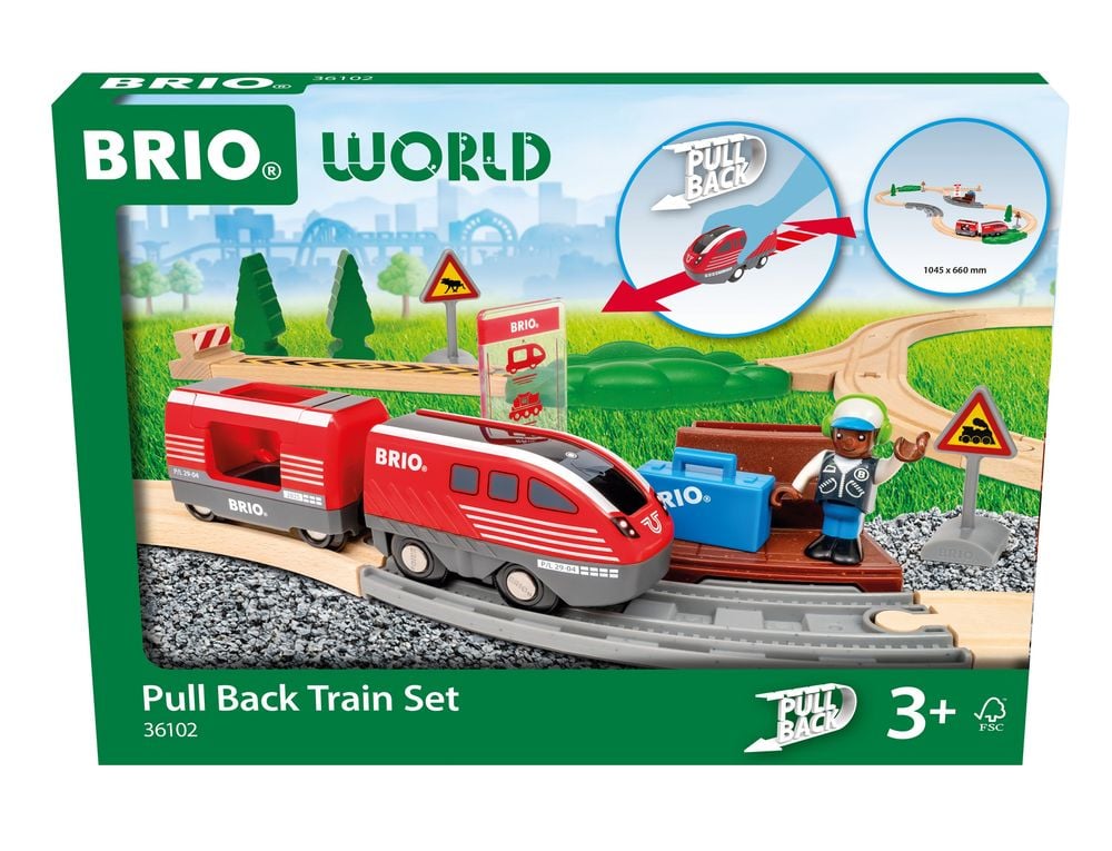 BRIO Pullback Train Set, 28 pieces by BRIO - ISBN: 7312350340655
