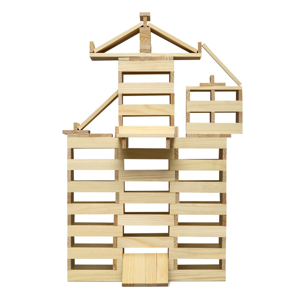 Micki Wooden Natural Building Rods, 200 Piece, 7315621021673