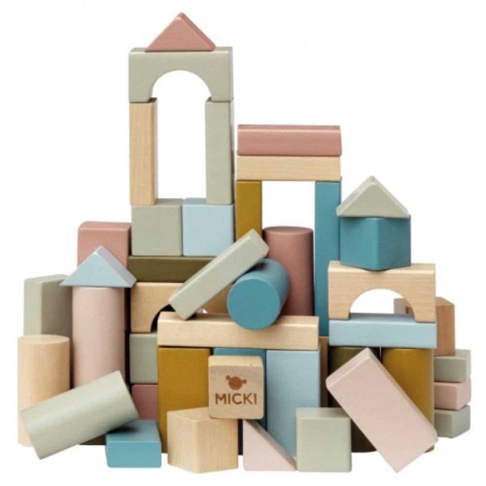 Premium Wooden Building Blocks, 60 pcs, 7315621022236