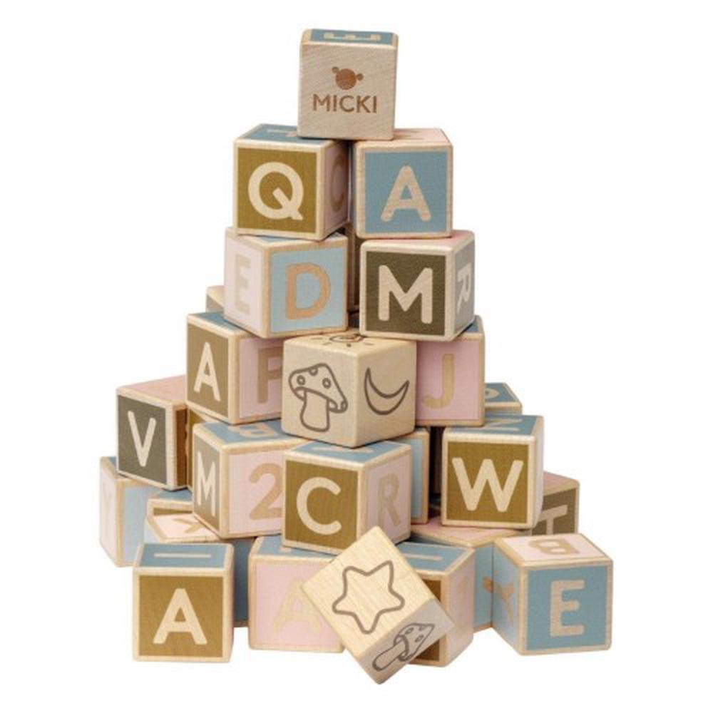 Wooden Letter and Number Building Blocks, 36 pcs, 7315621022243