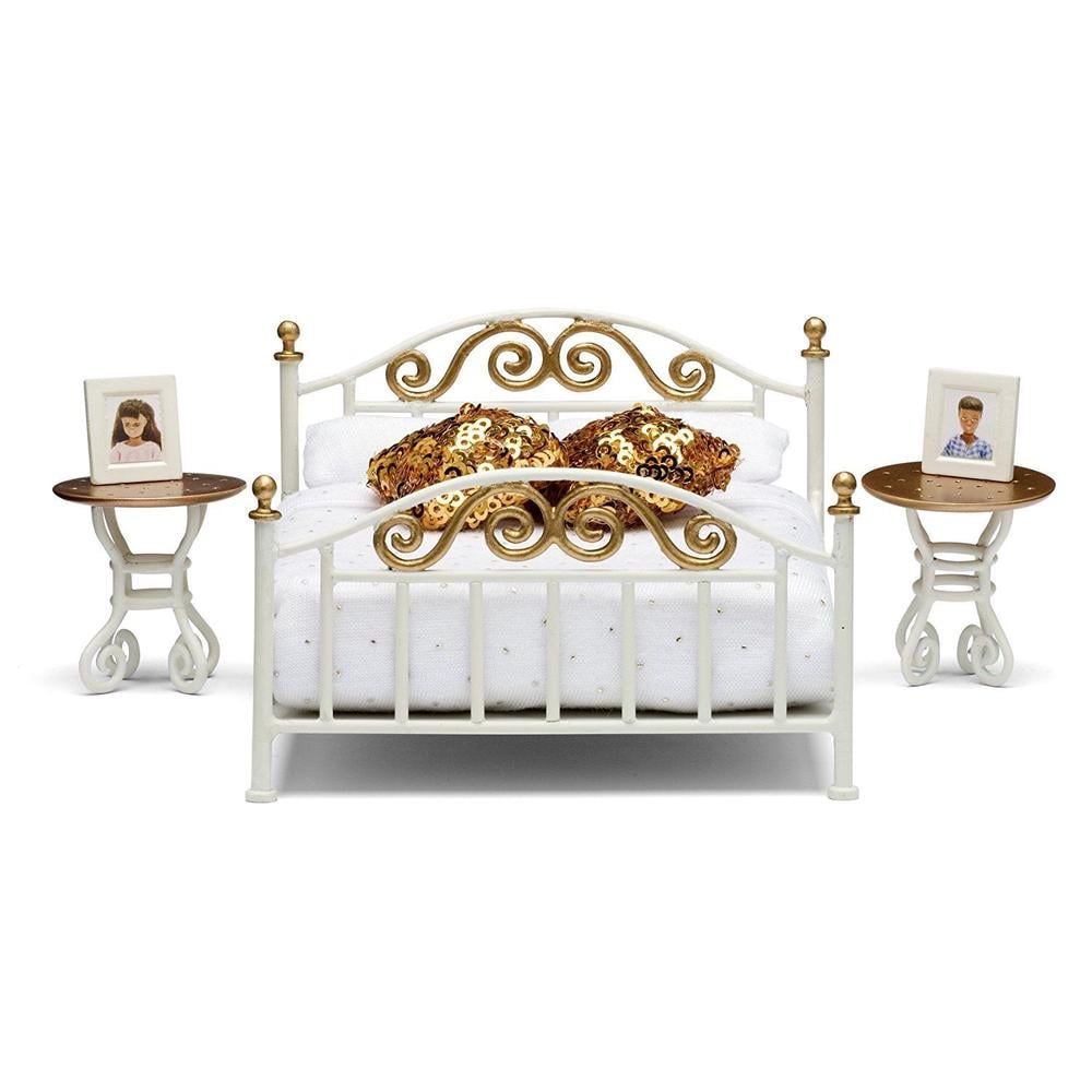 Lundby Doll Smaland Brass Bedroom Set
