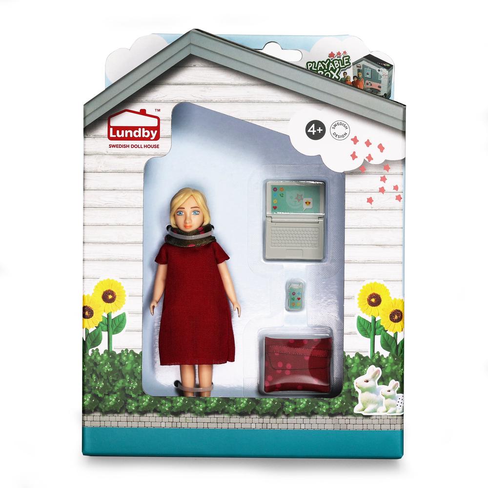 Lundby Woman Doll With Laptop, 7315626080828