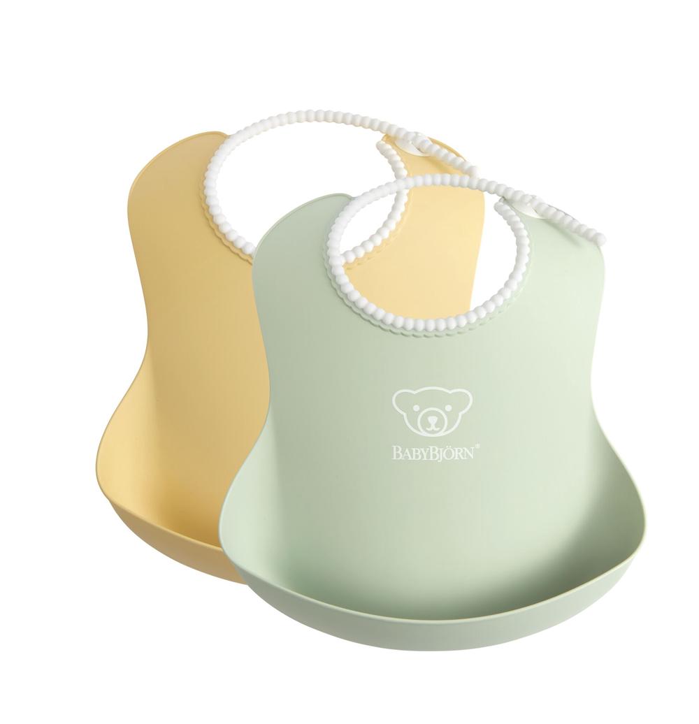 BabyBjorn Baby Bib, 2 Pack (Powder Yellow/Green) Buy online at Tiny Fox