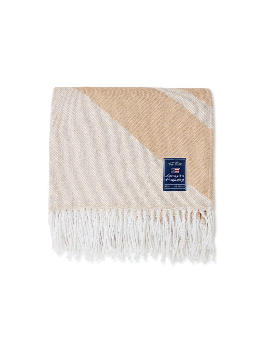 Recycled Logo Throw (Beige/White), 7321301612413