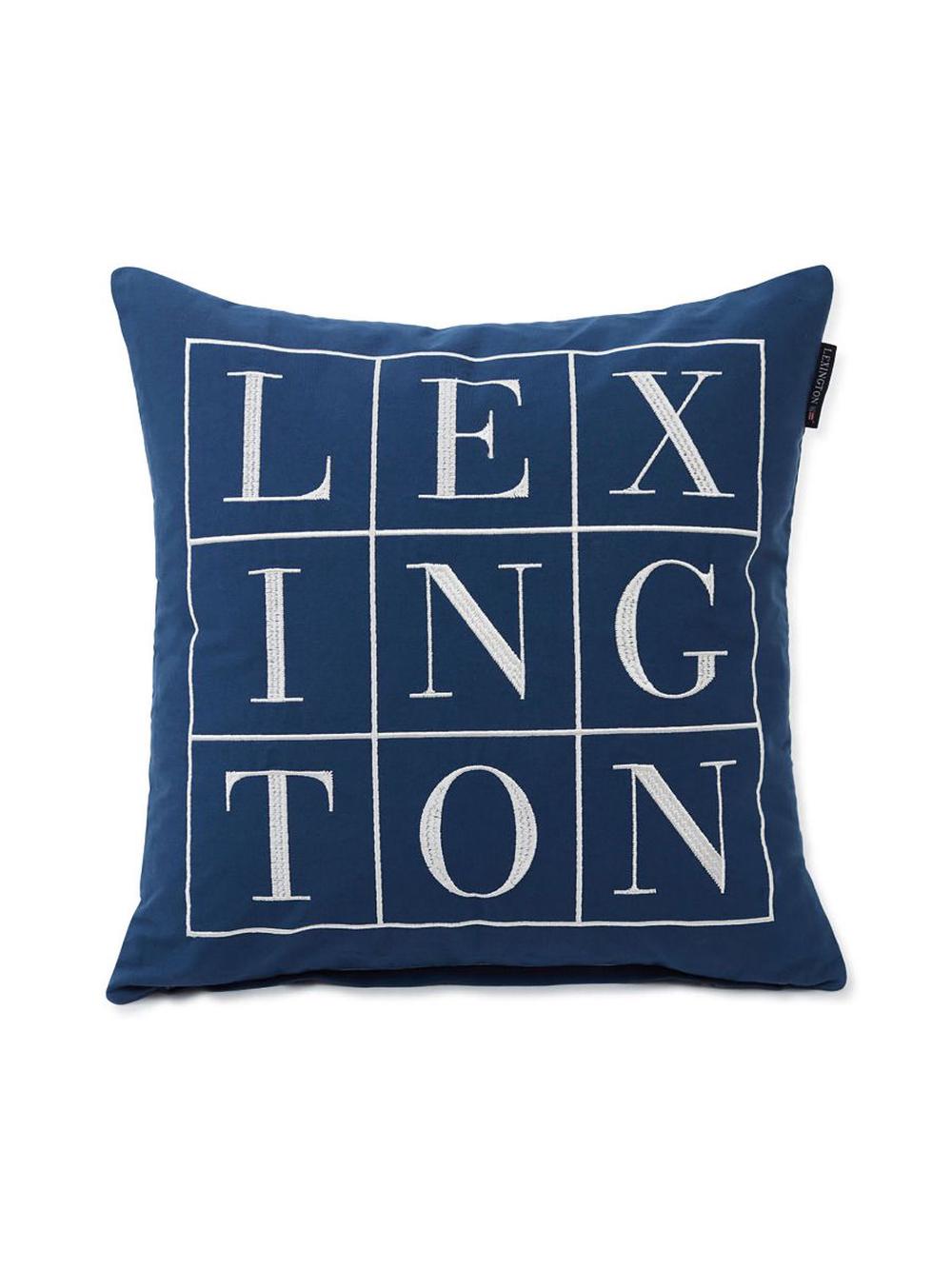 Lexington Logo Cotton Twill Cushion (Blue) - 50x50cm, 7321301612451