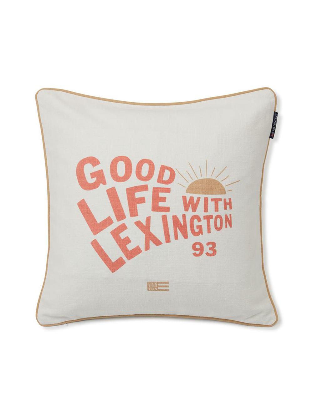 Lexington Good Life Cushion (White/Coral) - 50x50cm, 7321301643516
