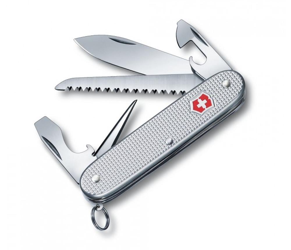 Victorinox Farmer Alox Multitool Pocket Knife (Silver) - 93mm by Victorinox - ISBN: 7611160013774