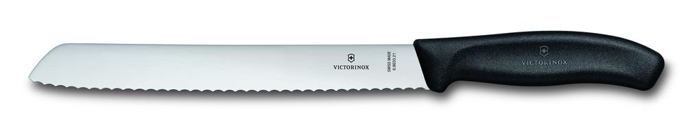 Classic Bread Knife Wavy Edge Blade Blister (Black), 7611160019851