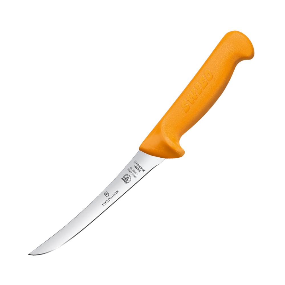Victorinox Swibo Curved Semi Flexible Narrow Blade Boning Knife 16cm Orange, 7611160045102